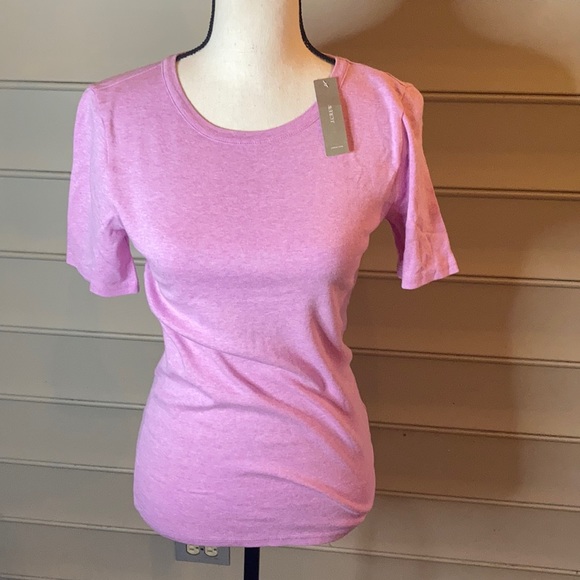 NWT J Crew Perfect Fit Pink T Shirt Magenta Cotton - Picture 2 of 6